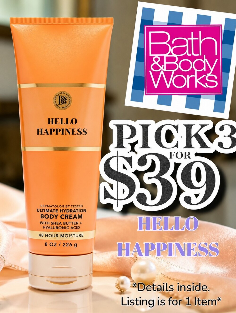 Bath & Body Works Hello Happiness Body Cream - Smells Like Clinique HAPPY!